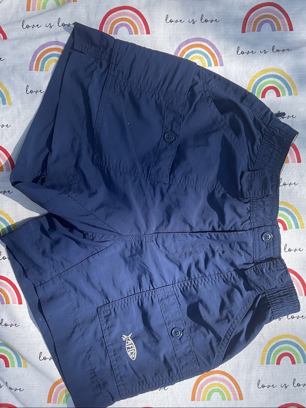 AFTCO Navy Men's Cargo Swim Shorts